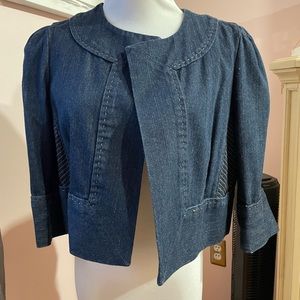 Diane Von Furstenberg. Denim cropped jacket Size 12